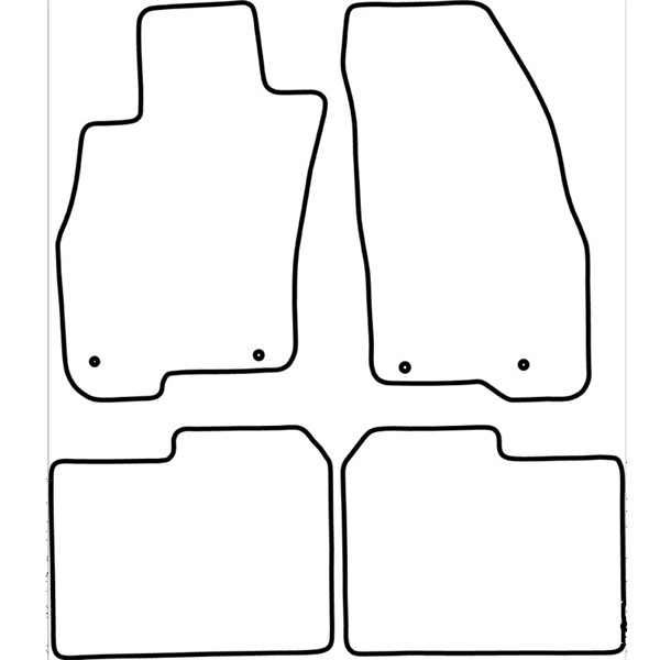 Textilmatta, kupé, Fram och bak Autostyle TM AR520 AutoStyle