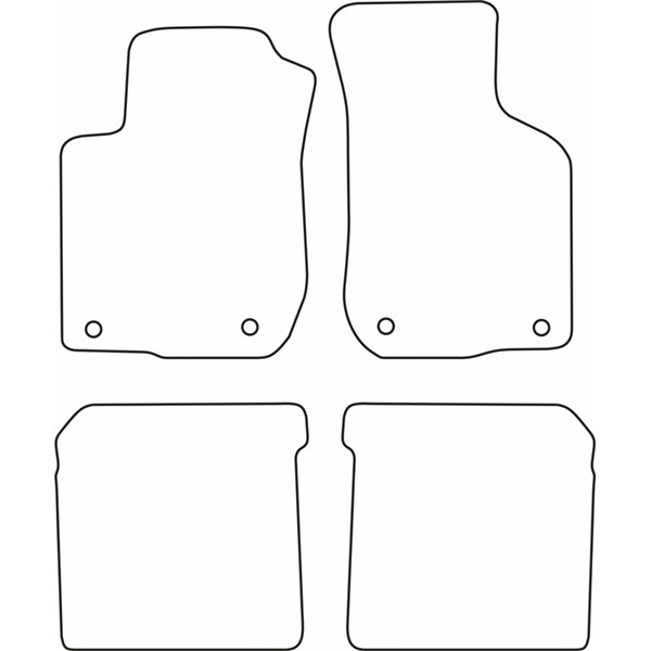Textilmatta, kupé, Fram och bak Autostyle TM AU505V AutoStyle