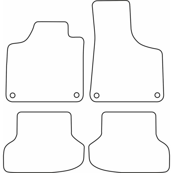 Textilmatta, kupé, Fram och bak Autostyle TM AU514V AutoStyle