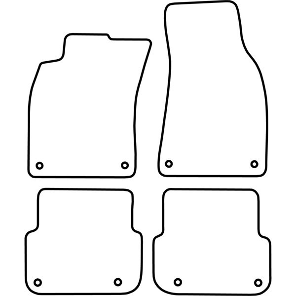 Textilmatta, kupé, Fram och bak Autostyle TM AU515V AutoStyle