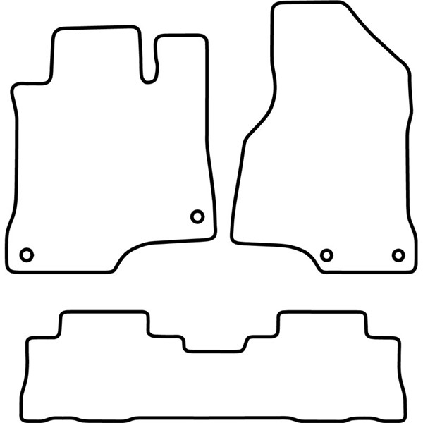 Textilmatta, kupé, Fram och bak Autostyle TM DW519 AutoStyle