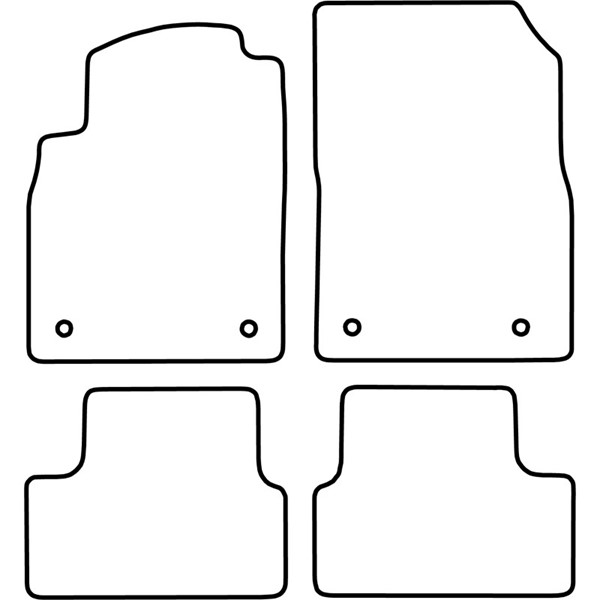 Textilmatta, kupé, Fram och bak Autostyle TM DW520 AutoStyle