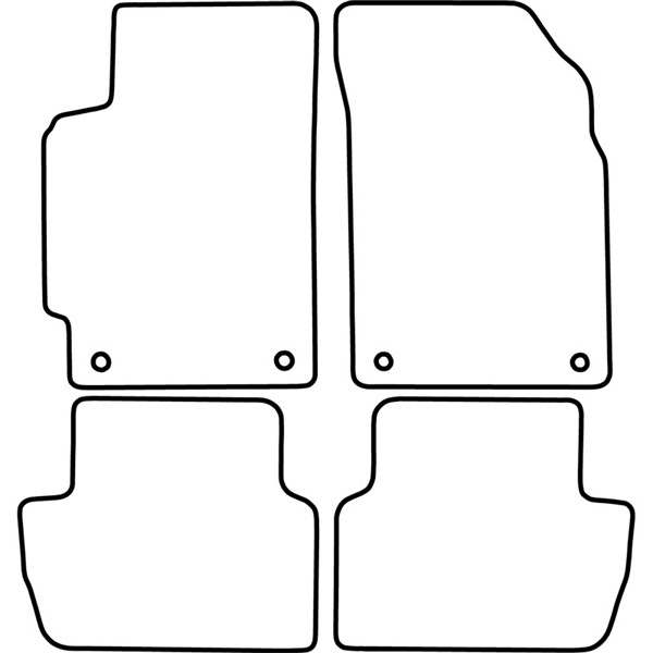 Textilmatta, kupé, Fram och bak Autostyle TM DW523 AutoStyle