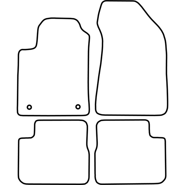 Textilmatta, kupé, Fram och bak Autostyle TM FI525 AutoStyle