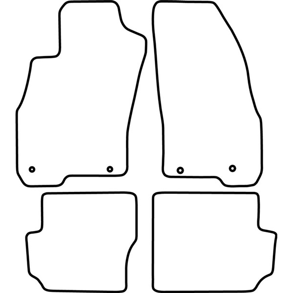 Textilmatta, kupé, Fram och bak Autostyle TM FI534 AutoStyle