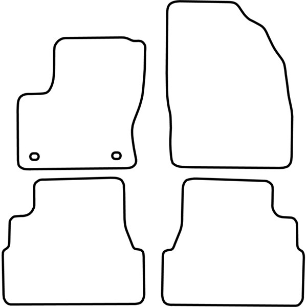 Textilmatta, kupé, Fram och bak Autostyle TM FO538 AutoStyle