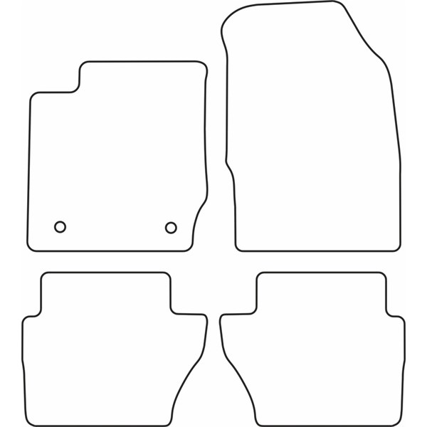 Textilmatta, kupé, Fram och bak Autostyle TM FO546 AutoStyle