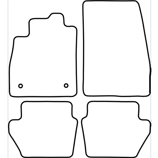 Textilmatta, kupé, Fram och bak Autostyle TM FO566 AutoStyle