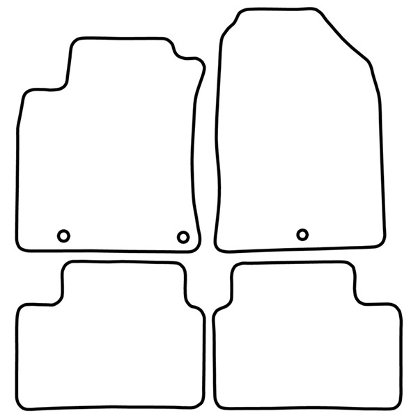 Textilmatta, kupé, Fram och bak Autostyle TM HY545 AutoStyle