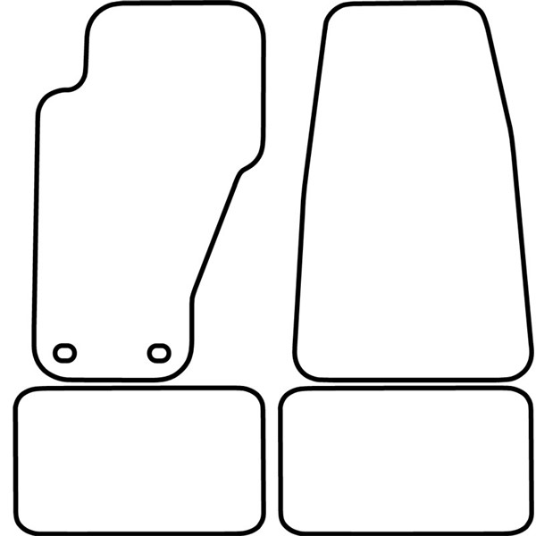 Textilmatta, kupé, Fram och bak Autostyle TM JE502 AutoStyle