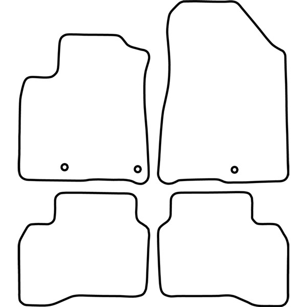 Textilmatta, kupé, Fram och bak Autostyle TM KI541 AutoStyle