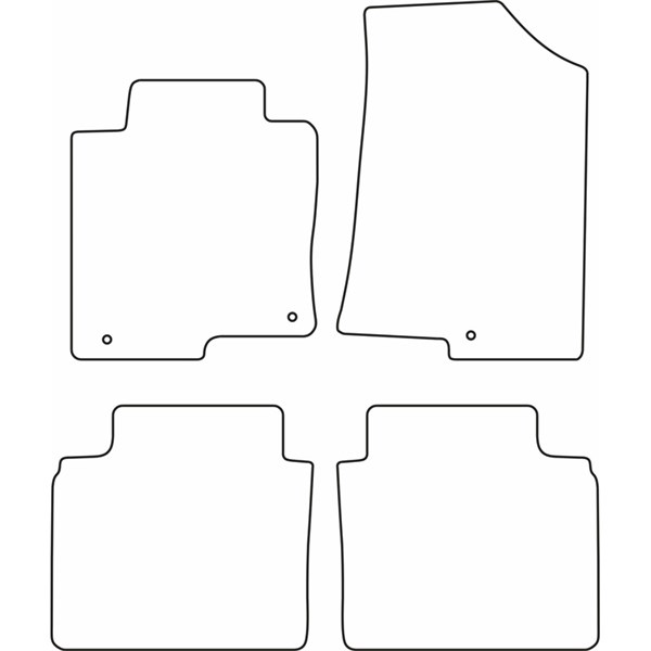 Textilmatta, kupé, Fram och bak Autostyle TM KI542 AutoStyle