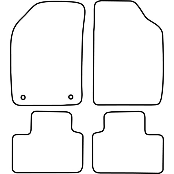 Textilmatta, kupé, Fram och bak Autostyle TM LN505 AutoStyle
