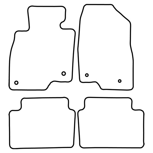Textilmatta, kupé, Fram och bak Autostyle TM MA542 AutoStyle