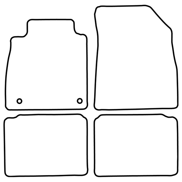Textilmatta, kupé, Fram och bak Autostyle TM NI542 AutoStyle
