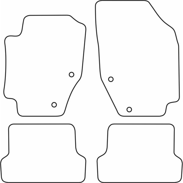 Textilmatta, kupé, Fram och bak Autostyle TM PE517V AutoStyle