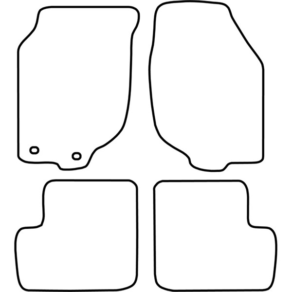Textilmatta, kupé, Fram och bak Autostyle TM RO511 AutoStyle