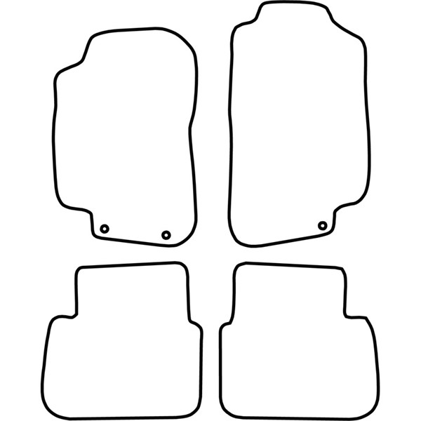 Textilmatta, kupé, Fram och bak Autostyle TM SA512 AutoStyle