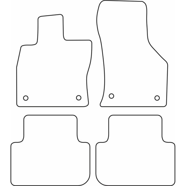 Textilmatta, kupé, Fram och bak Autostyle TM SK514 AutoStyle