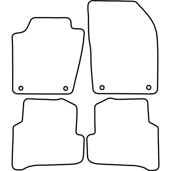 Textilmatta, kupé, Fram och bak Autostyle TM SK516 AutoStyle