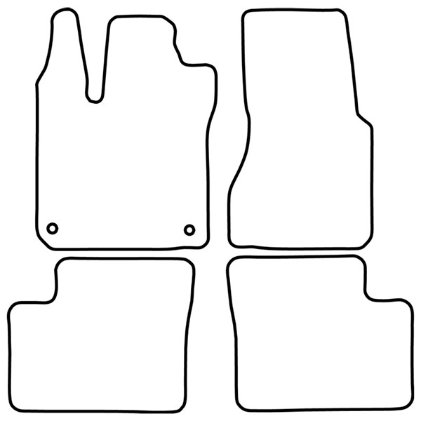 Textilmatta, kupé, Fram och bak Autostyle TM SM506 AutoStyle