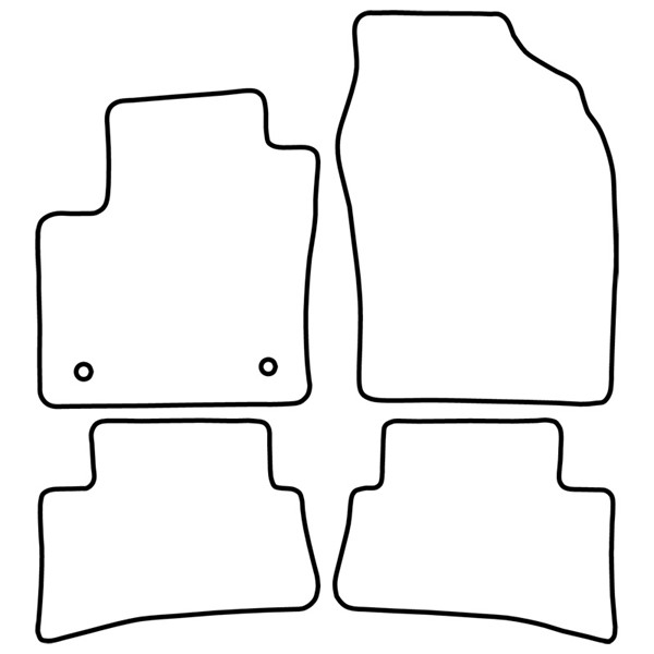 Textilmatta, kupé, Fram och bak Autostyle TM TO556 AutoStyle