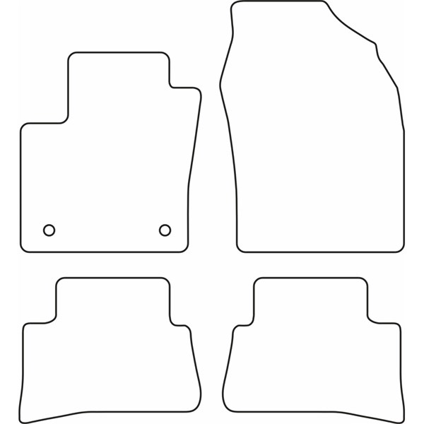 Textilmatta, kupé, Fram och bak Autostyle TM TO556 AutoStyle