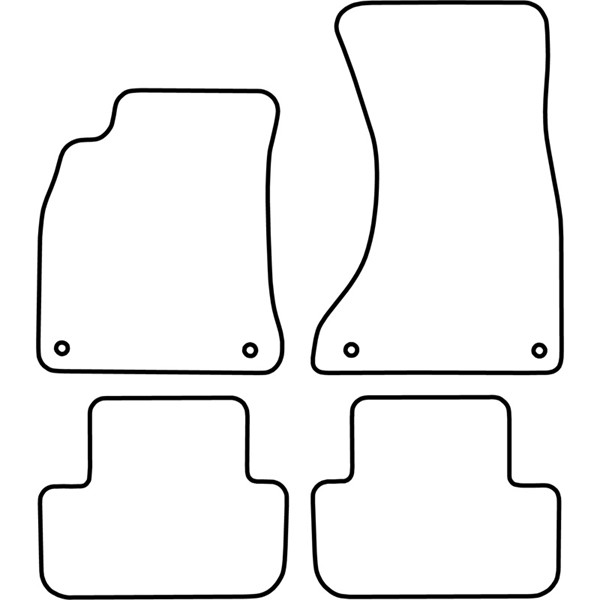 Textilmatta, kupé, Fram och bak Autostyle TM TS501 AutoStyle
