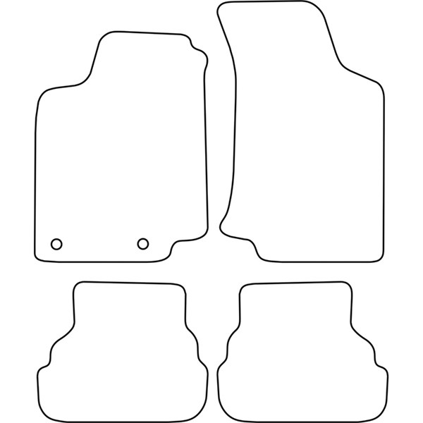 Textilmatta, kupé, Fram och bak Autostyle TM VW502V AutoStyle