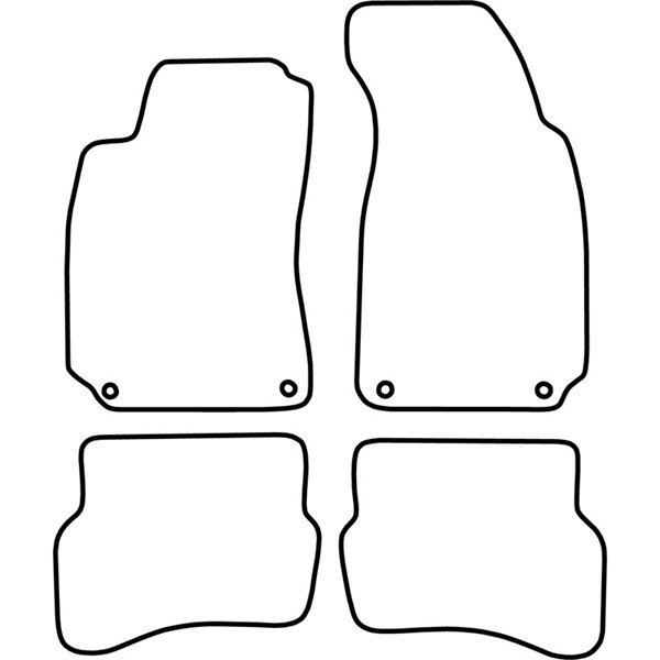 Textilmatta, kupé, Fram och bak Autostyle TM VW512V AutoStyle