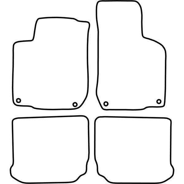 Textilmatta, kupé, Fram och bak Autostyle TM VW513V AutoStyle