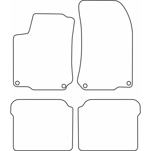 Textilmatta, kupé, Fram och bak Autostyle TM VW513V AutoStyle