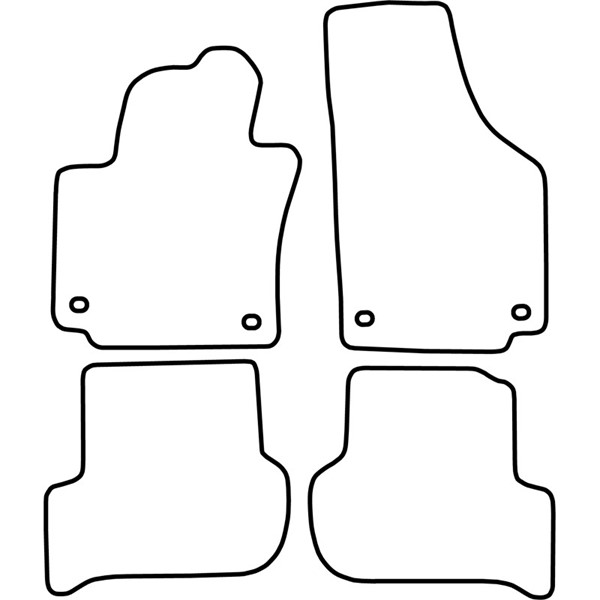 Textilmatta, kupé, Fram och bak Autostyle TM VW529V AutoStyle