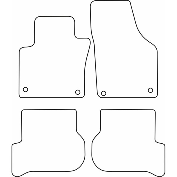 Textilmatta, kupé, Fram och bak Autostyle TM VW529V AutoStyle