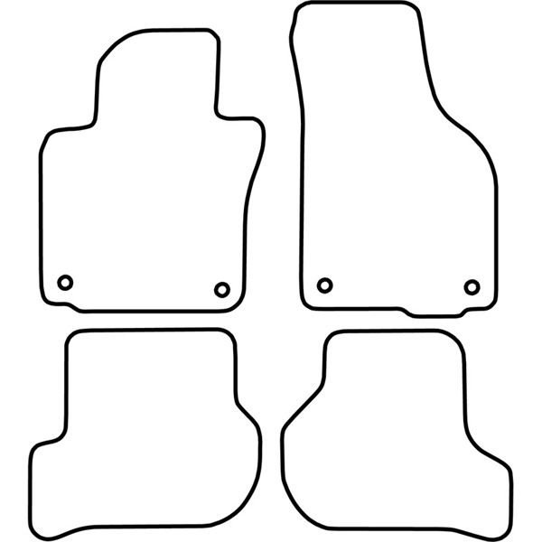 Textilmatta, kupé, Fram och bak Autostyle TM VW539V AutoStyle