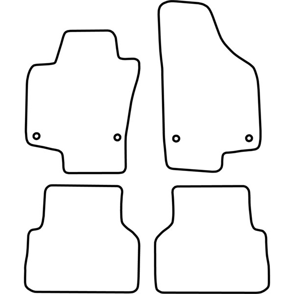 Textilmatta, kupé, Fram och bak Autostyle TM VW543V AutoStyle