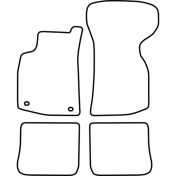 Textilmatta, kupé, Fram och bak Autostyle TM VW552 AutoStyle