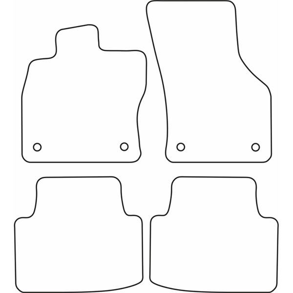 Textilmatta, kupé, Fram och bak Autostyle TM VW556 AutoStyle