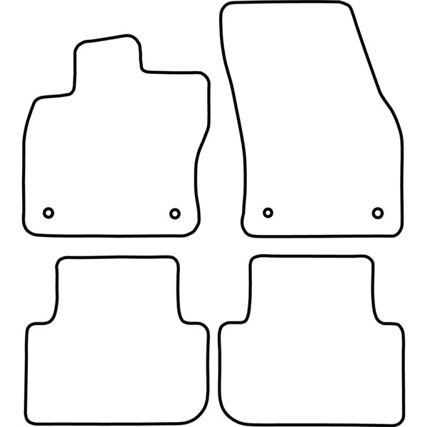 Textilmatta, kupé, Fram och bak Autostyle TM VW561 AutoStyle