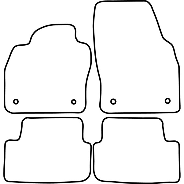 Textilmatta, kupé, Fram och bak Autostyle TM VW567 AutoStyle