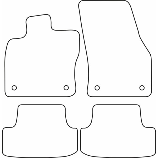 Textilmatta, kupé, Fram och bak Autostyle TM VW568 AutoStyle