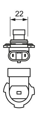 Halogenlampa BOSCH Pure Light WS Hir2 PX22d BOSCH