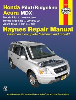 Haynes Reparationshandbok, Honda Pilot/acura Mdx Haynes HayC30400 Haynes