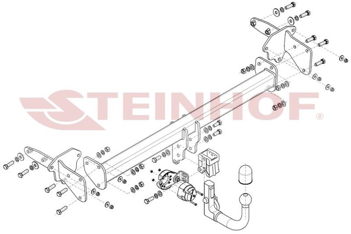 Dragkrok, Avtagbar Alfa Stelvio (949_) Steinhof A-044 Steinhof