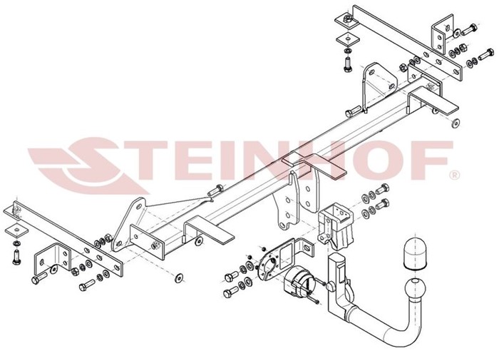 Dragkrok, Avtagbar Fiat 500l (351_, 352_) Steinhof F-077 Steinhof