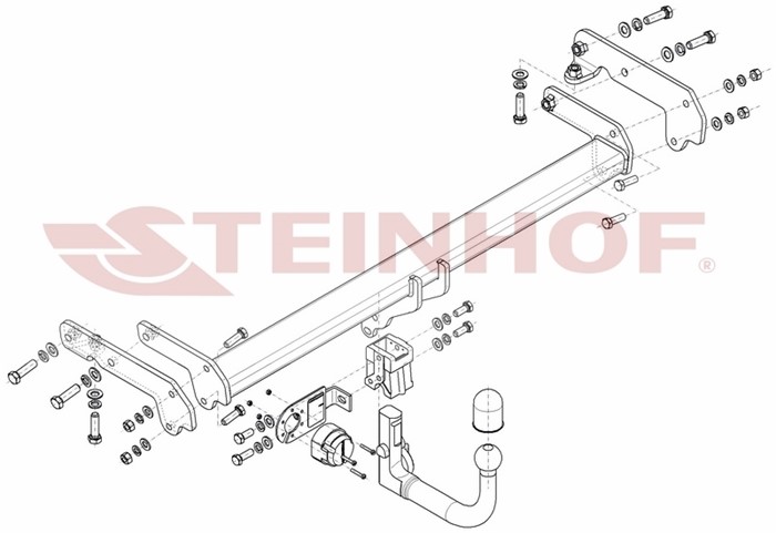Dragkrok, Avtagbar Ford Usa Edge Steinhof F-208 Steinhof