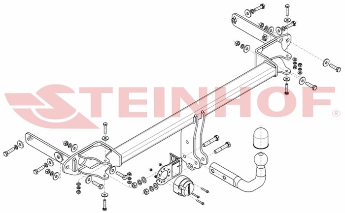 Dragkrok, Standard Steinhof K-075 - kia stonic, stonic hatchback van