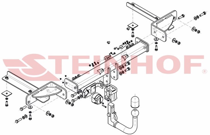 Dragkrok, Avtagbar Opel Astra J Gtc Steinhof FO-104 Steinhof