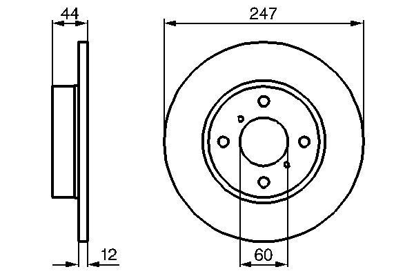Bromsskiva Solid, Framaxel Bosch 0 986 479 B45 BOSCH Bromsskiva Solid, Framaxel Bosch 0 986 479 B45 BOSCH