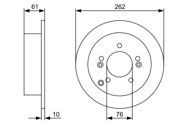 Bromsskiva Solid, Bakaxel Bosch 0 986 479 C03 BOSCH